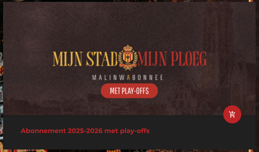 Abonnement 2025-2026 met play-offs >>>