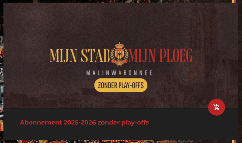 Abonnement 2025-2026 Zonder play-offs >>>